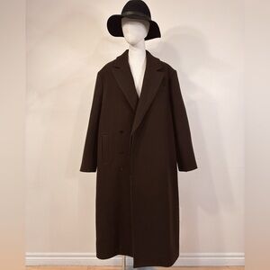 Zara Dark Brown Wool Coat – New With Tags